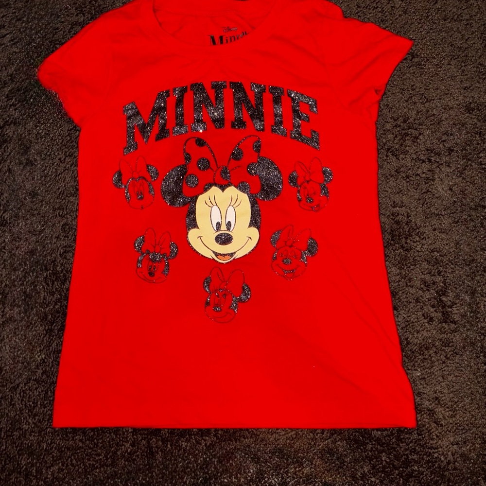 Disney Red Minnie Mouse Kids T-Shirt